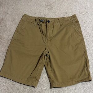Aeropostale Men's Brown/ Dark Tan Flat Front Shorts
